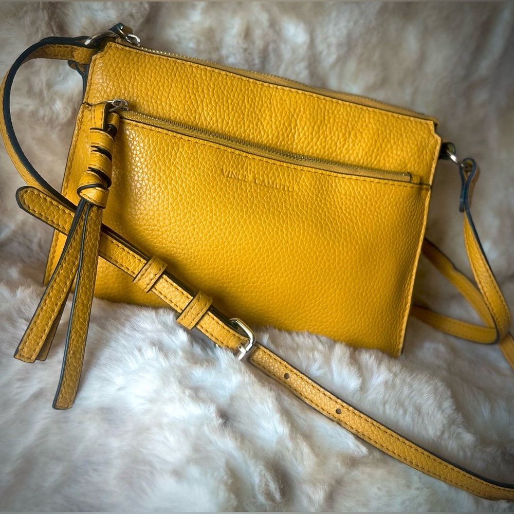 SOLD Vince Camuto Mustard Leather Crossbody Bag